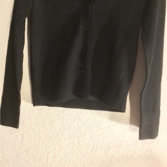 Kate Spade Wool Blend Black Rhinestone Broach Embellished Cardigan Sweater XXS - Picture 6 of 11